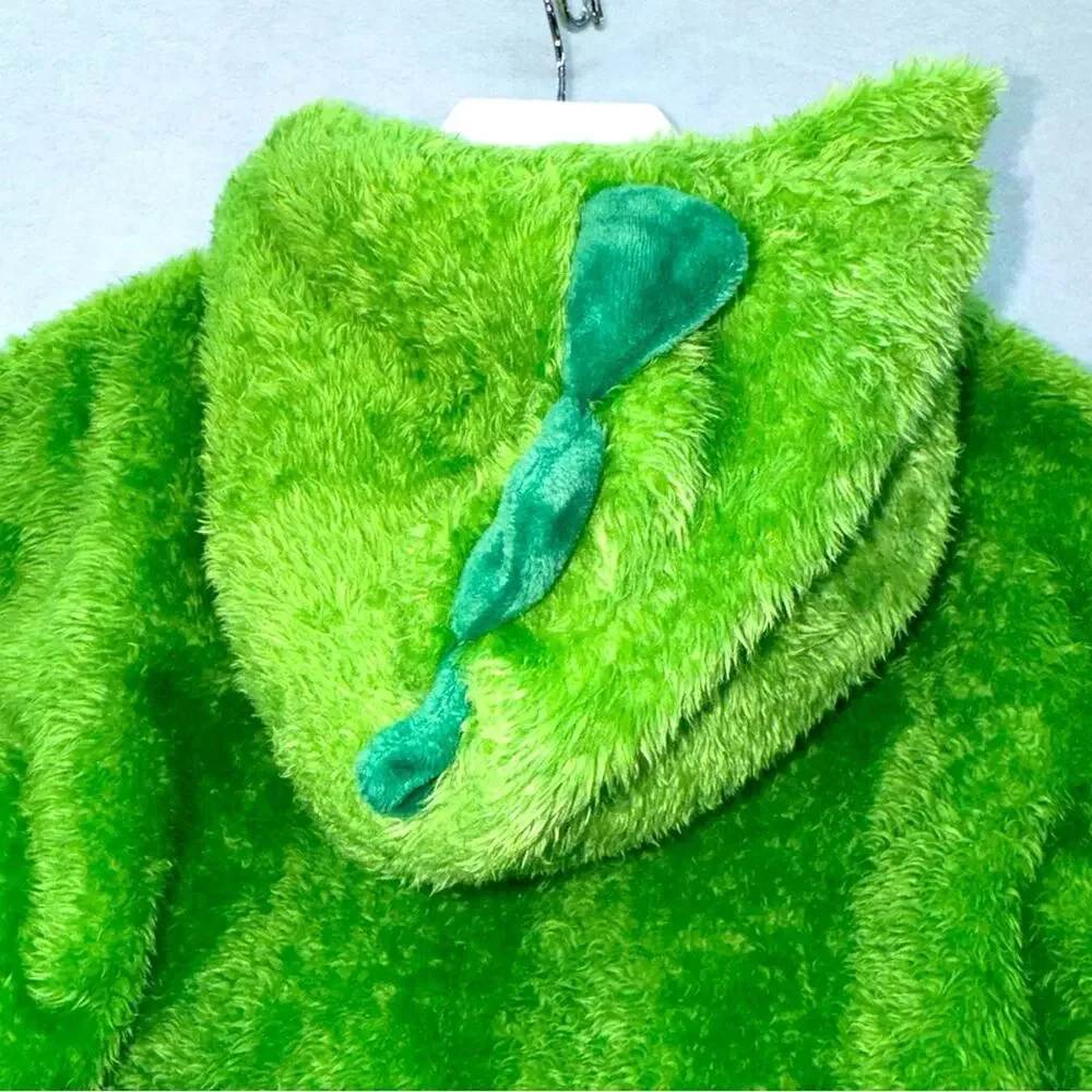 Huggle Pets Kids Green Dinosaur Hoodie Sweatshirt and Packable Plush Toy/Pillow